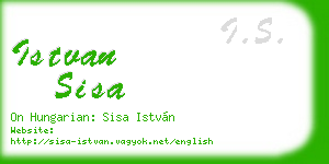 istvan sisa business card